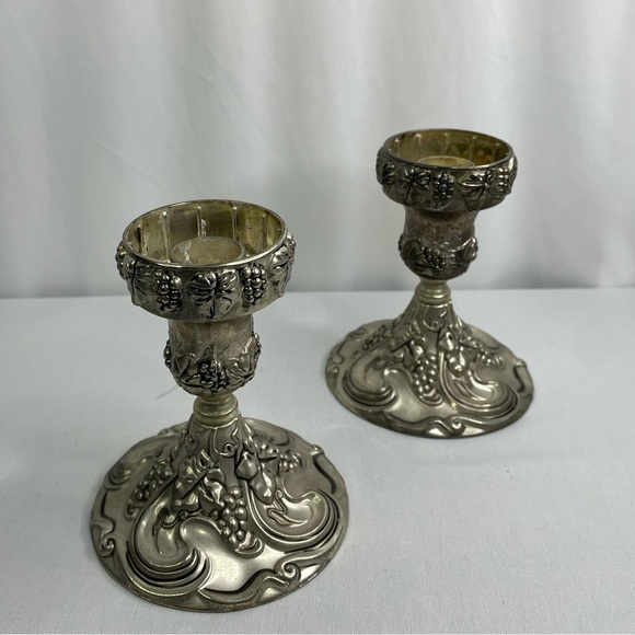 Other - Vintage Set Godinger Silver Co. Candlestick Grapevine Design